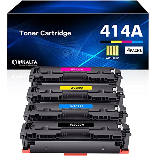 414A Toner Cartridges 4 Pack (with Chip) 414X Compatible Replacement for HP