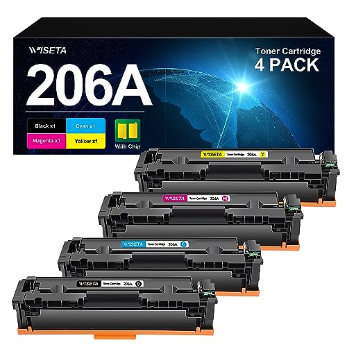 206A Toner Cartridge 4 Pack with CHIP