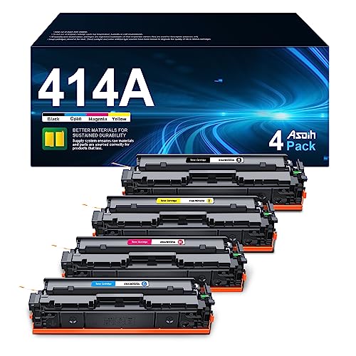 414A Toner Cartridges 4 Pack (with Chip) Replacement for HP 414A 414X Toner cartridges 4 Pack