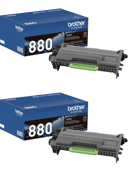 Brother Genuine TN-880 (TN880) Super High Yield Black Laser Toner Cartridge 2-Pack